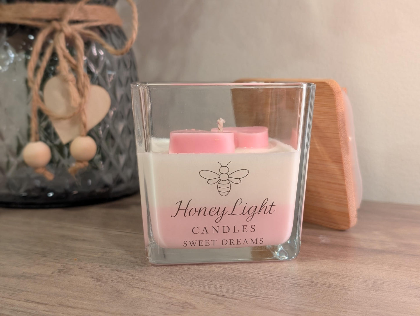 Sweet Dreams Candle (Pink Hearts)