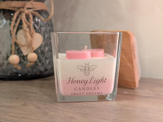 Sweet Dreams Candle (Pink Hearts)