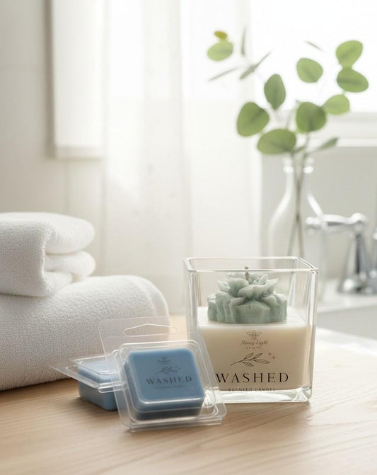 Washed | Soy Candle | Clean Linen Scent | Hand Poured