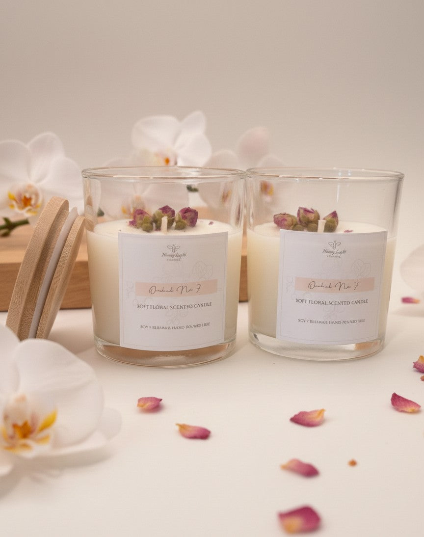 Orchid No. 7 |Soy + Beeswax Luxury Floral Candle
